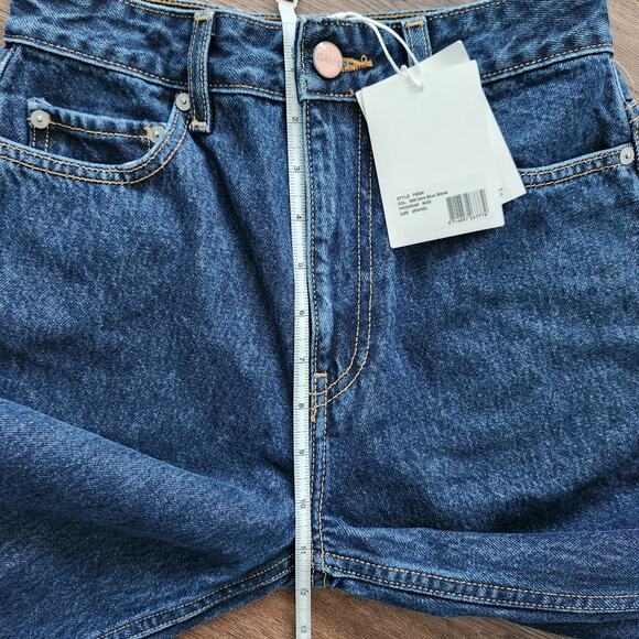 Ganni Betzy Dark Blue Stone High‎ Rise Slim Flare Jean 25/32 NWT $195 - Picture 10 of 12
